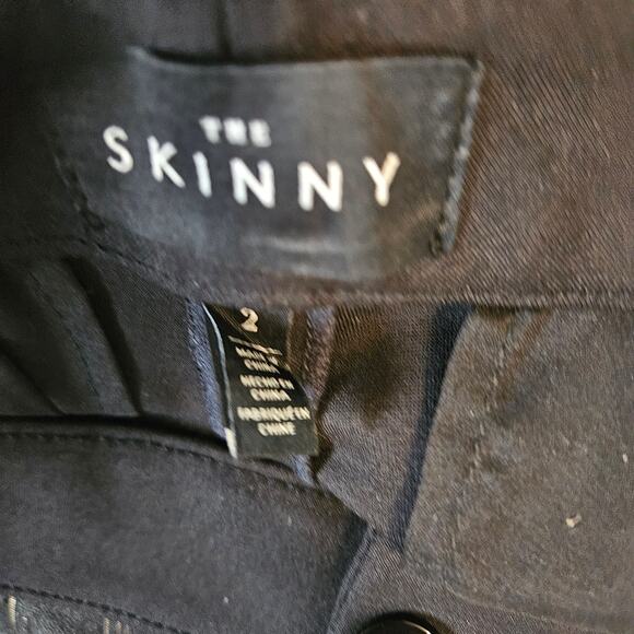 White House Black Market The Skinny Metallic Pants Sz 2 - Picture 9 of 13